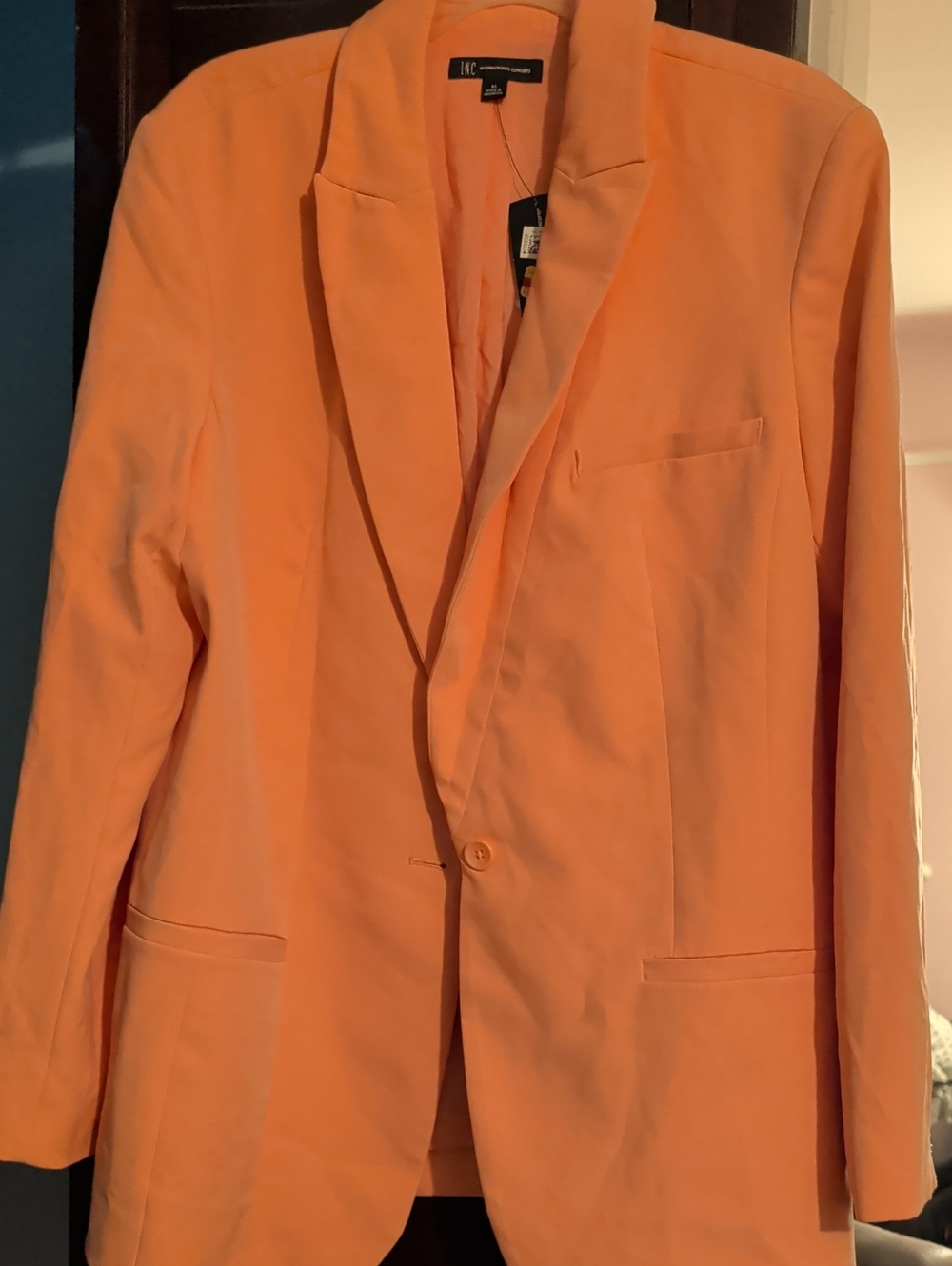 INC International Concepts Creamy Peach Ladies Blazer